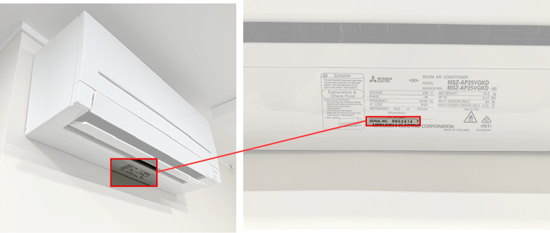 Heat Pump / Air Conditioner Label Location