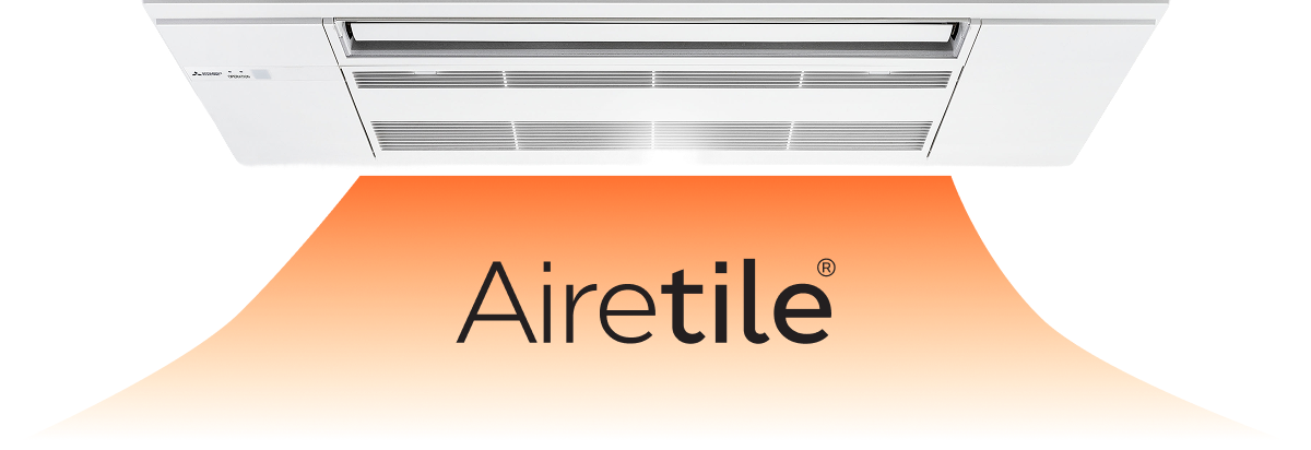 AireTile Slim one-way airflow from ceiling