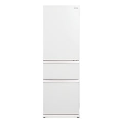Mitsubishi white shop glass fridge